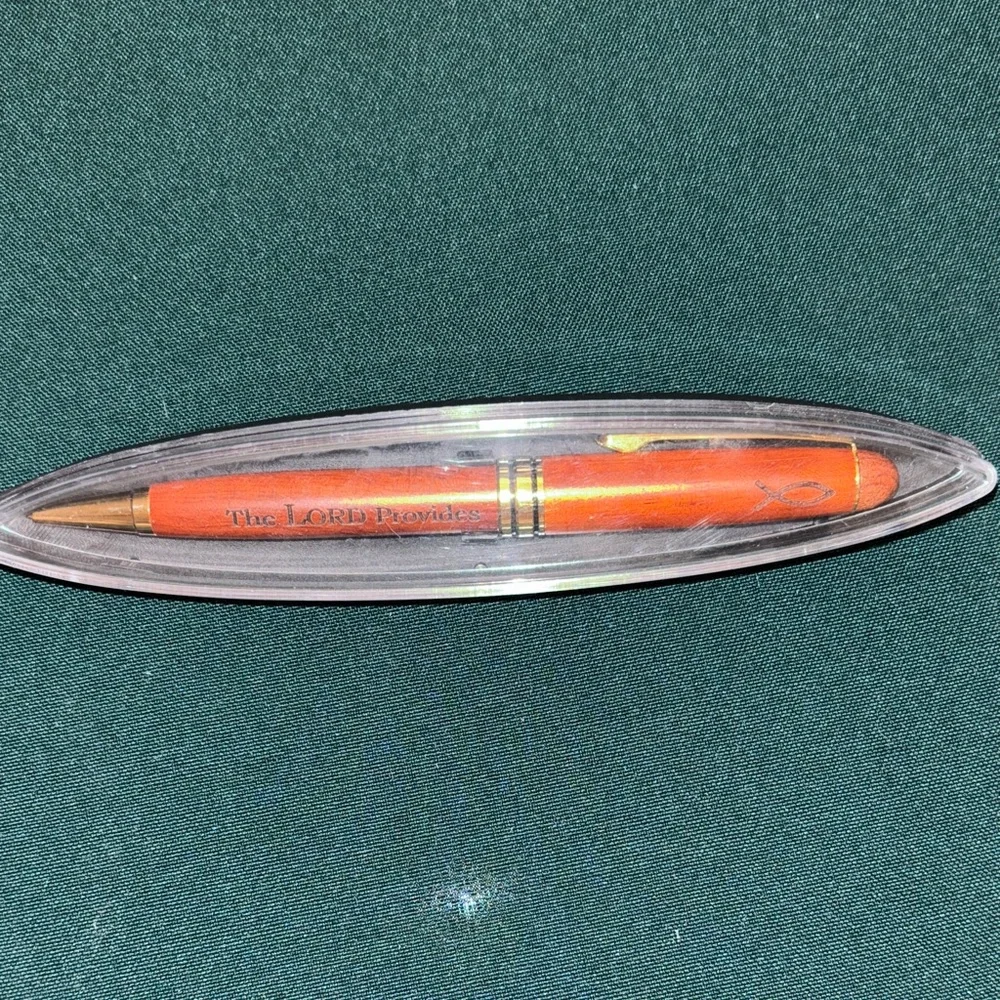Wooden Ballpoint Pen with Gold Accents